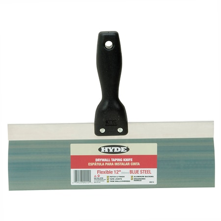HYDE 12" Value Series Blue Steel Taping Knife, Flat Back 09214